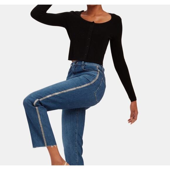 J brand jeans- Jules High Rise Ankle Length Tuxedo Racer
strip jeans-26 - Picture 1 of 10